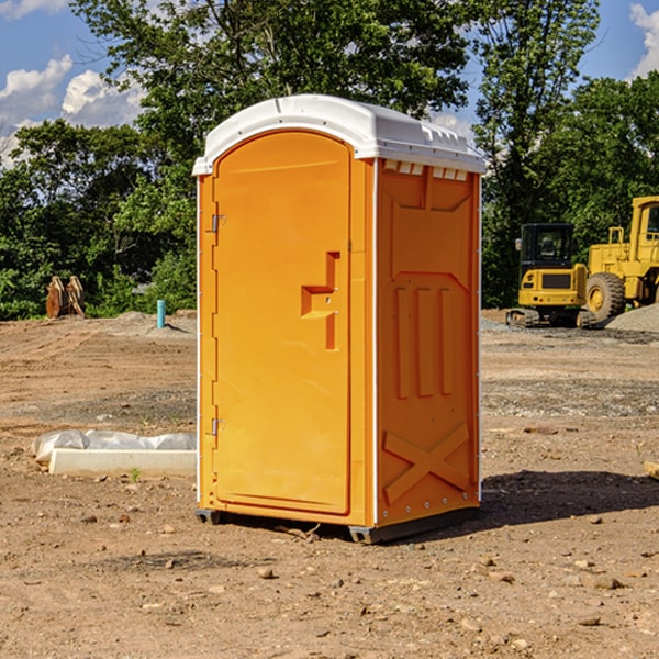 how often are the portable toilets cleaned and serviced during a rental period in Albion